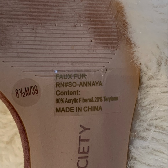 Sole Society Annaya Faux Fur Heels                    Size 8 1/2 M - Picture 4 of 4